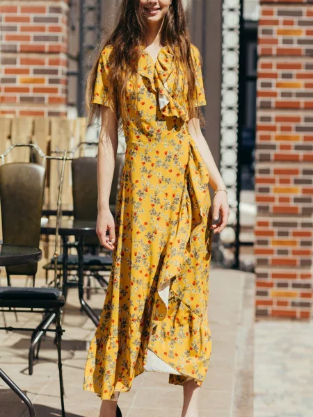 Сукня міді LadyLike гірчичний