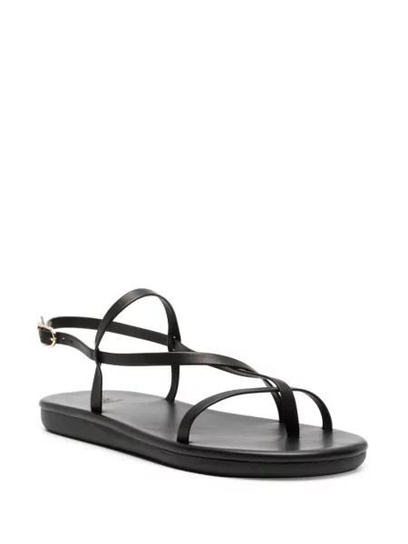 Sandale Ancient Greek Sandals din piele fără toc negru