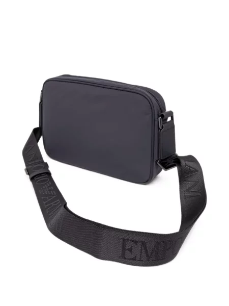 Crossbody torba Emporio Armani s autogramom siva