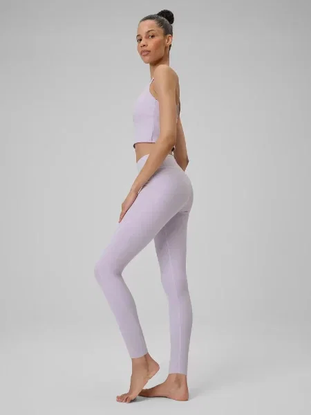 Legginsy fitness z wysokim stanem Solar Punk fioletowe
