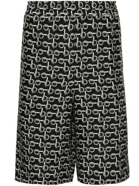 Hedvábné kraťasy Burberry černé