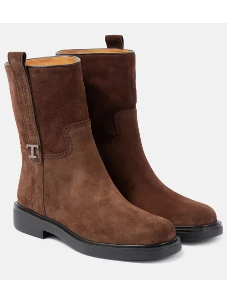 Čevlji do gležnjev Tod's iz semiša rjava