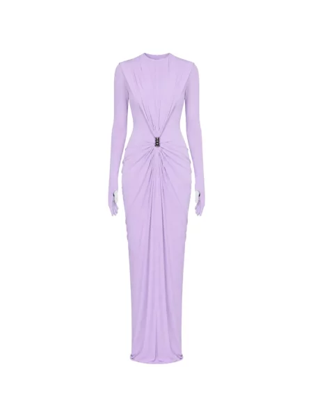 Rochie maxi Chats By C.dam cu volane violet