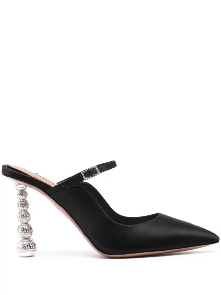 Klapki mules dziecięce Aquazzura czarne