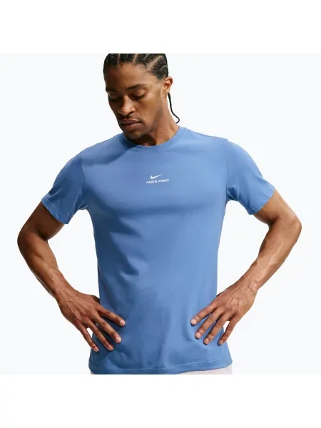 Tricou de antrenament bărbați Nike Pro indigo storm/white alb