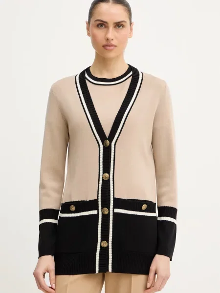 Luisa Spagnoli cardigan din lână Marinetta bej