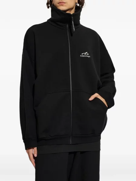 Pulover Balenciaga cu imagine negru