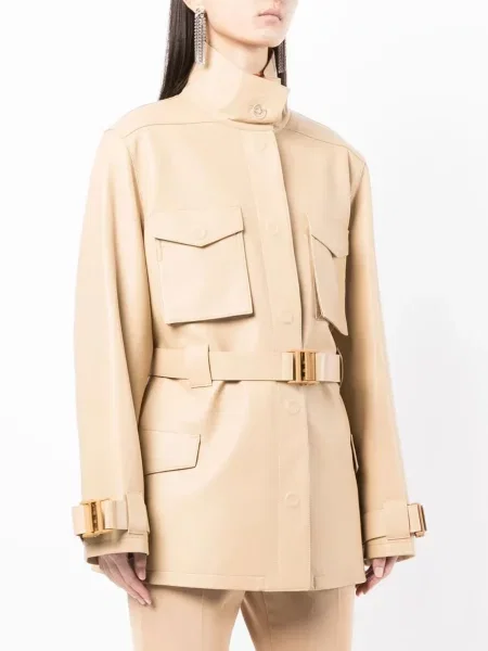 Talia płaszcz Off-white jednorzędowy biały