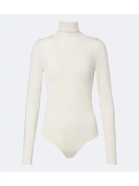 Body Wolford din jerseu alb