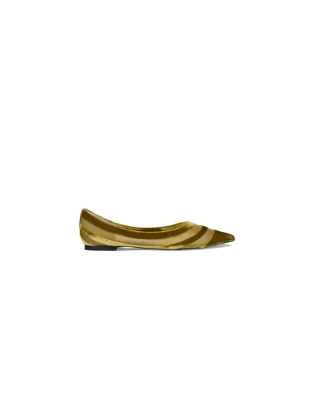 Balerinki Jimmy Choo skórzane bez obcasa zielone