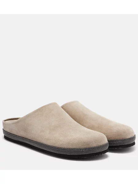 Cokle Brunello Cucinelli iz semiša bež