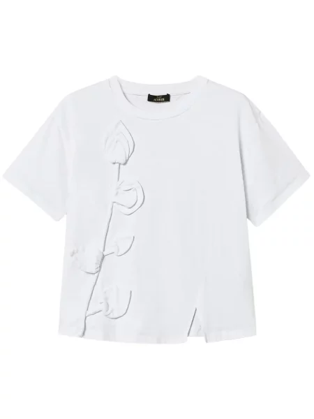 Tricou Twinset cu broderie alb