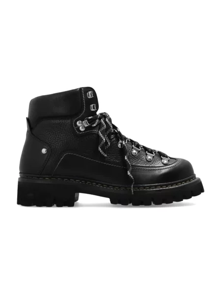 Botki Dsquared2 skórzane czarne