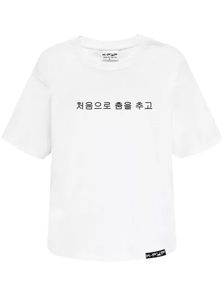 K-pop Majica Oversize t-shirt' bijela