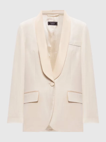Жакет з льону Peserico бежевий
