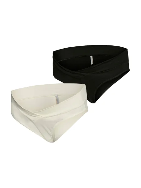 MAMALICIOUS Slip costum de baie MLLEYLA negru alb