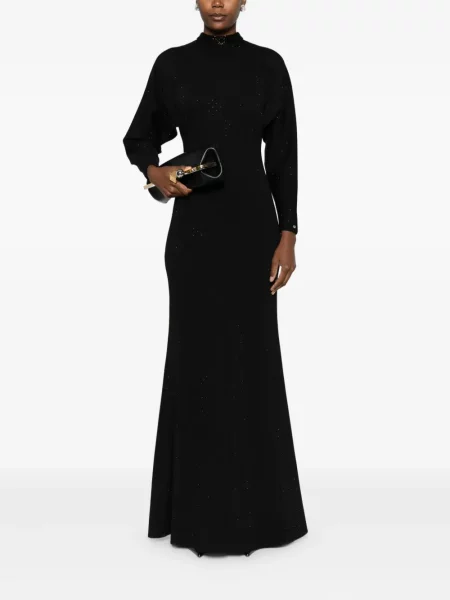 Rochie maxi Nissa lungă de costum negru