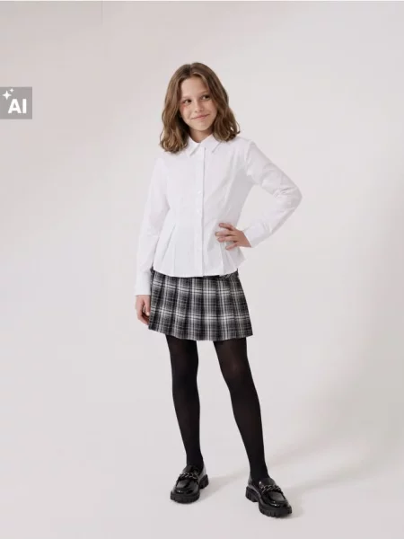 Sinsay Vypasovaná košile s bavlnou bílá