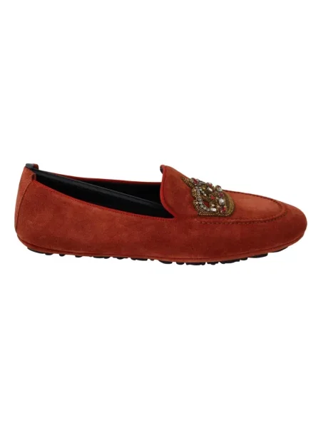 Półbuty Dolce And Gabbana skórzane pomarańczowe