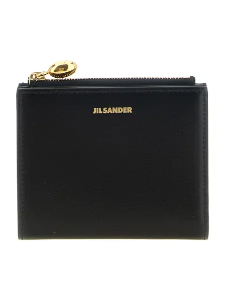 Portfel Jil Sander skórzany czarny