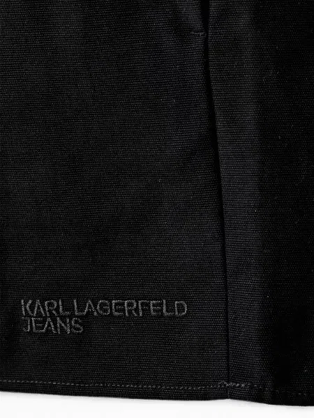 Дънкова пола Karl Lagerfeld Jeans бродирана черно
