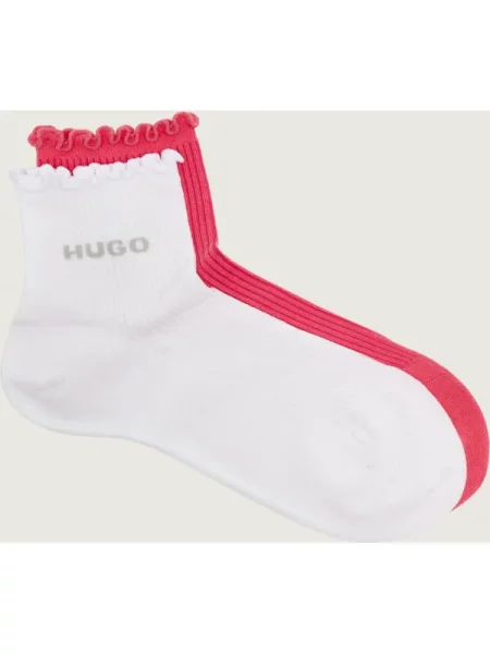 Hugo Bodywear Șosete 2P SH LETTUCE CC W alb