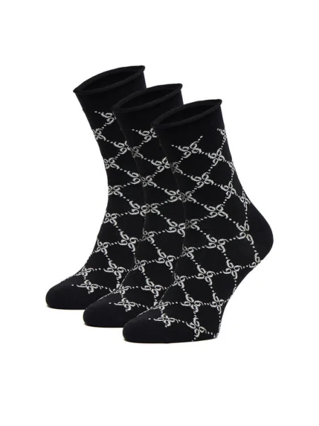 Nine West Șosete lungi 3 PACK negru