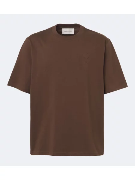 Tricou Ami Paris din jerseu maro