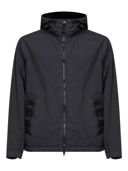 Geacă Stone Island cu glugă cu strasuri negru