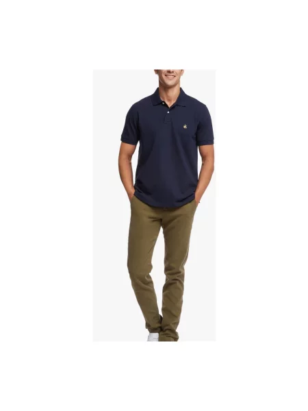Koszulka polo Brooks Brothers z krótkim rękawem niebieska