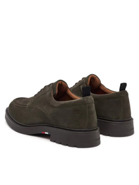 Tommy Hilfiger Nizki čevlji Corporate Casual Sde Deck Shoe zelena