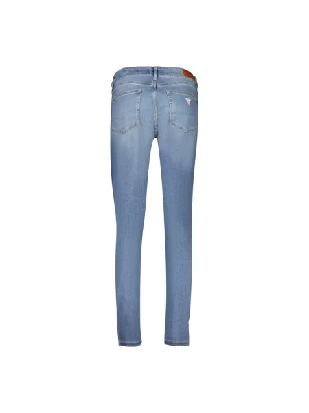 Skinny jeansy skinny Guess niebieskie