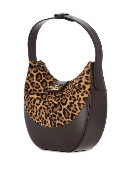 Geantă Rodo cu imagine cu model leopard maro