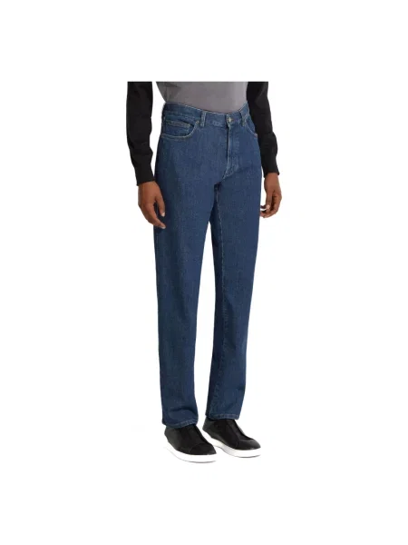 Jeansy Zegna niebieskie