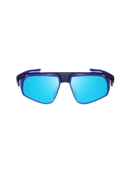 Okulary przeciwsłoneczne Nike Flyfree M matte navy/ volt/ blue mirror niebieskie
