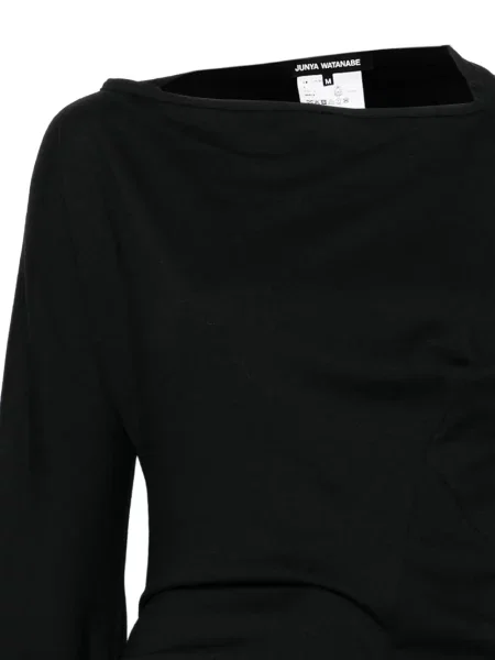 Pulover Junya Watanabe asimetric drapat negru