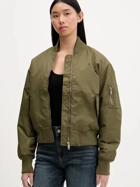 Tommy Jeans Bomber bunda zelená
