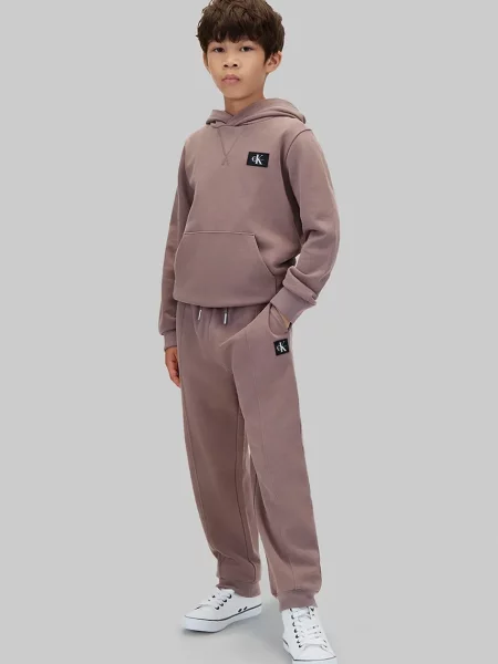 Calvin Klein Jeans pantaloni de trening pentru copii din maro