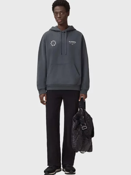 Свитер Allsaints с капюшоном черный