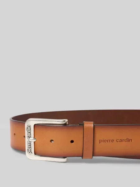 Skórzany z detalem z logo Pierre Cardin