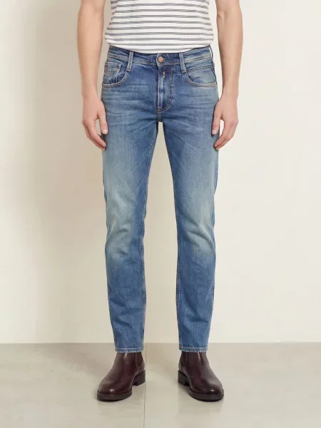 Replay Jeansy Anbass Slim Fit blau niebieskie