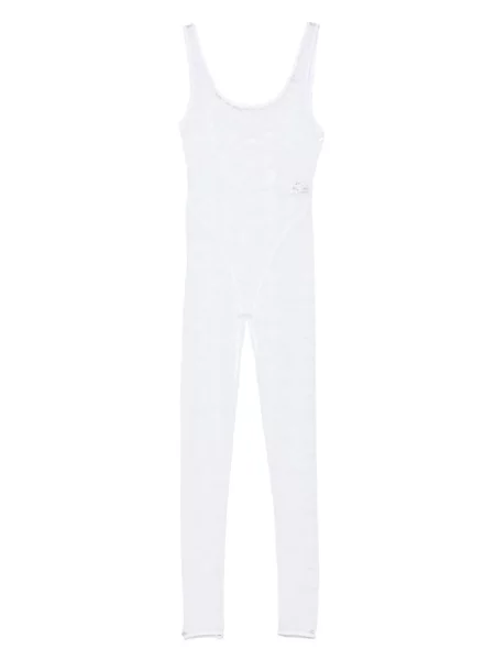 Kombinezon Maison Close z odkrytymi plecami biały