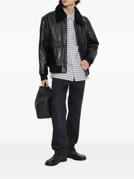 Geanta de piele A.p.c. negru