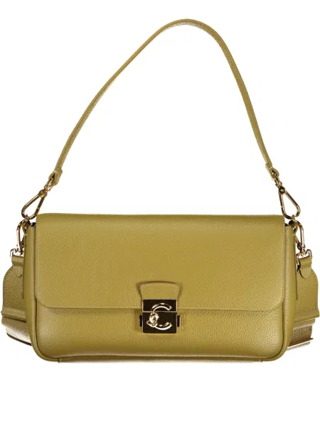 Usnjena usnjena torbica Coccinelle zelena