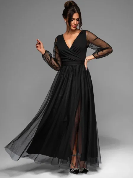 Rochie de seară Edoti de costum negru