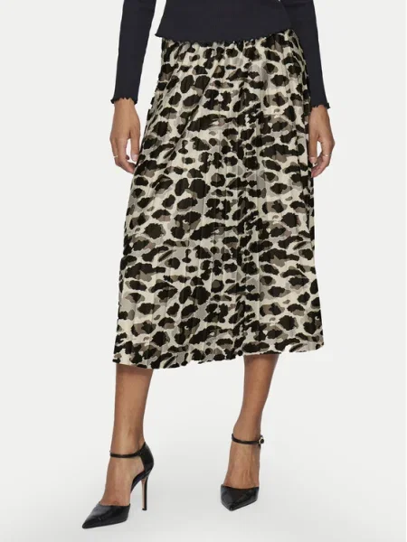 Vila Fustă plisată Nitban Print bej