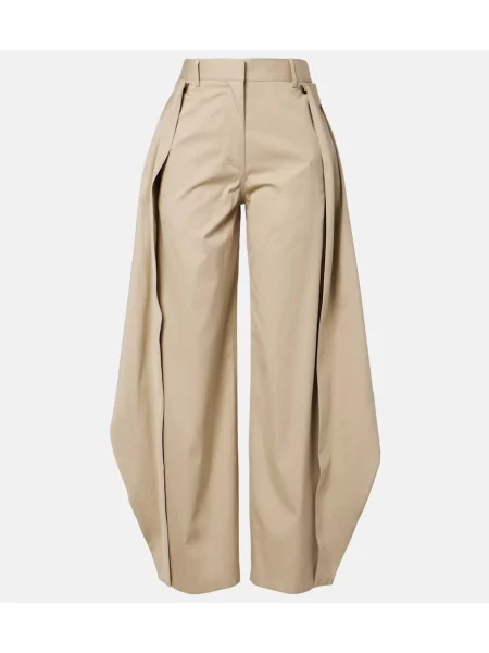 Pantaloni Loewe de mătase bej