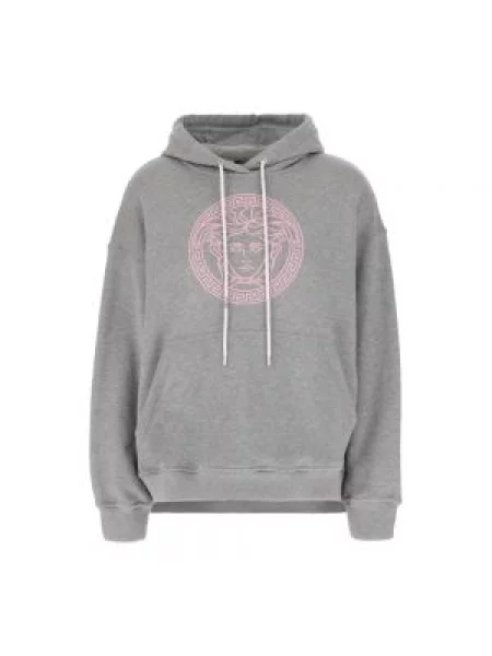 Bluza z kapturem Versace szara