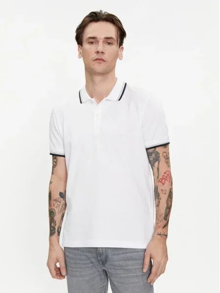 Geox Tricou polo alb