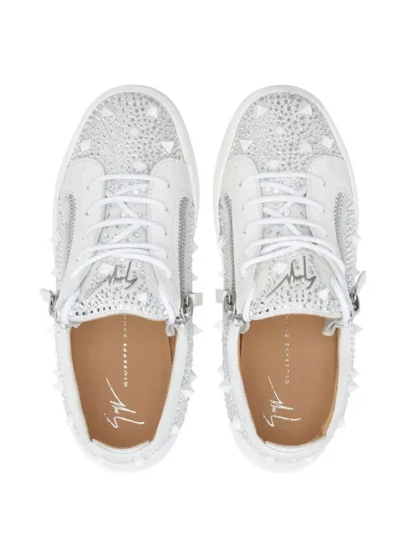 Sneakerși Giuseppe Zanotti cu tepi alb